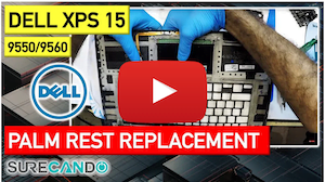 Dell XPS 15 9560 Hinge Repair Replace top palm rest panel.